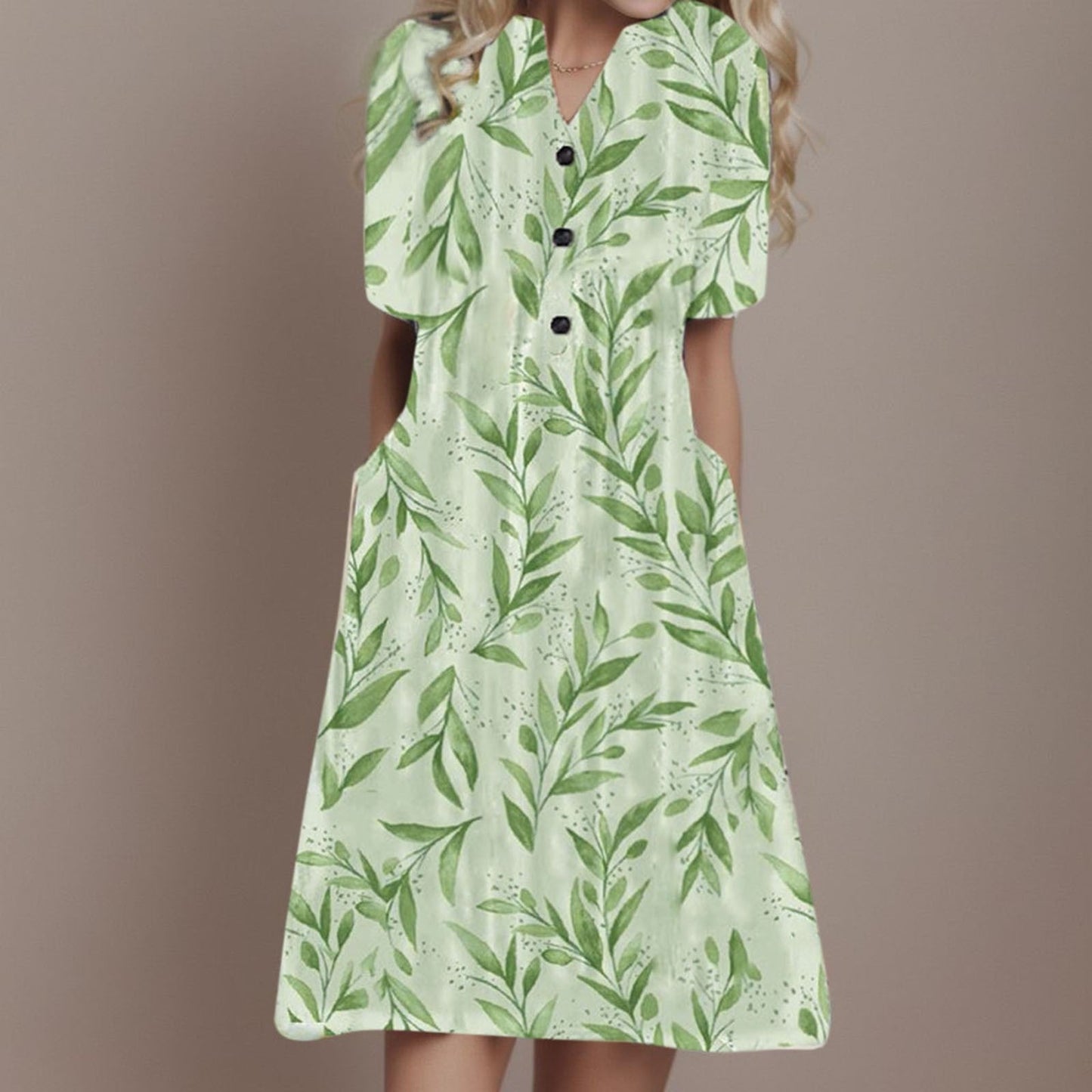 JuliaFashion - 2024 Summer Beach Sundress with Pockets