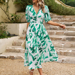 JuliaFashion-Elegant Boho Floral Bodycon Maxi Dress