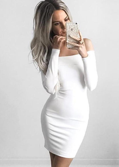 JuliaFashion-Easy Street Off Shoulder Bodycon Dress