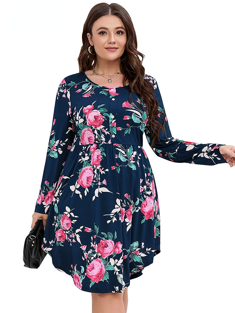 JuliaFashion-Floral Sexy Casual Feminino Dresses