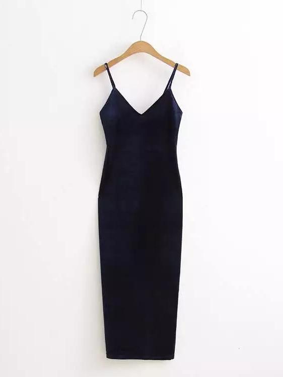 JuliaFashion-Distance To The Moon Velvet Dress