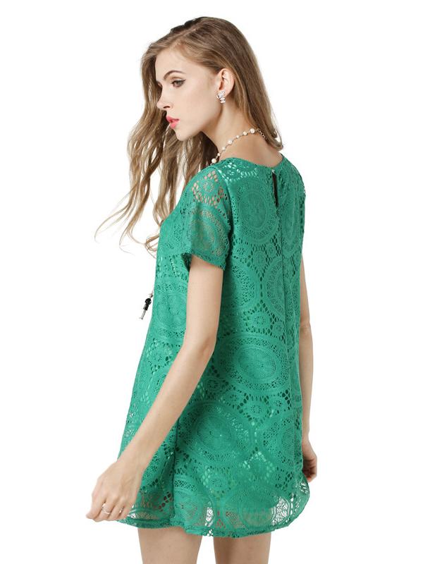 JuliaFashion-Love Spell Keyhole Back Lace Dress