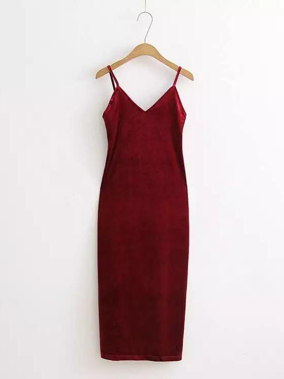 JuliaFashion-Distance To The Moon Velvet Dress