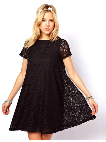 JuliaFashion-Love Spell Keyhole Back Lace Dress