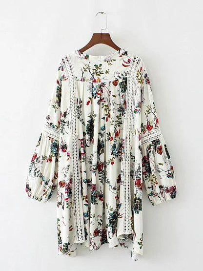 JuliaFashion-Meet In The Garden Printed Swing Dress