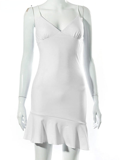 JuliaFashion - 2024 Sleeveless Office Lady Vintage Party White Dress