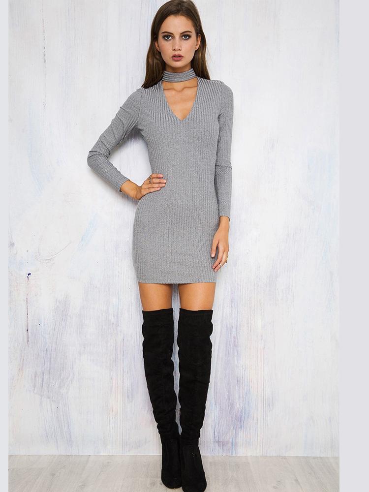 JuliaFashion-Life Of The Party Keyhole Neck Bodycon Dress