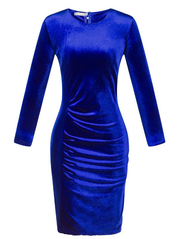 JuliaFashion-Date Night Velvet Bodycon Dress