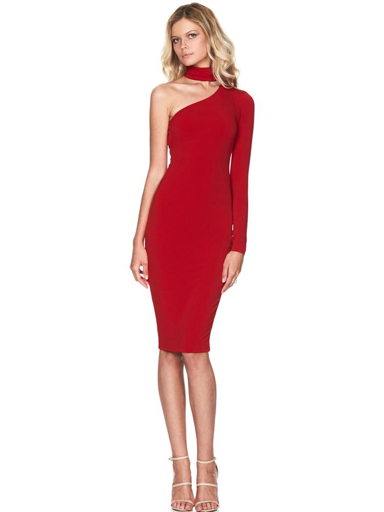 JuliaFashion - 2024 Unbelievers One Shoulder Bodycon Dress