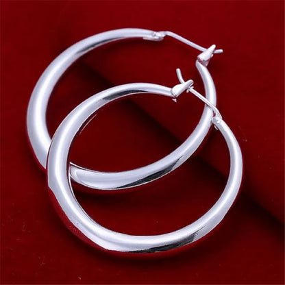 JuliaFashion - 2024 Trendy Big Circle Round Hoop Earring