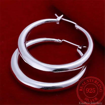 JuliaFashion - 2024 Trendy Big Circle Round Hoop Earring