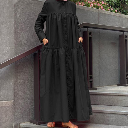JuliaFashion - 2024 Stylish Abaya Muslim Women's Robe