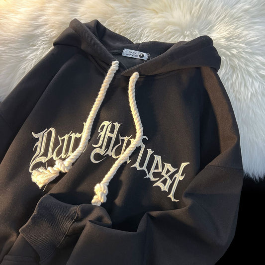 JuliaFashion - 2024 Thin Fashion Hoodie Oversize Loose Drape Sweatshirt