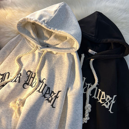 JuliaFashion - 2024 Thin Fashion Hoodie Oversize Loose Drape Sweatshirt