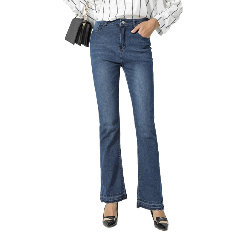 Flared trousers Women's Stretchy High Waist Jeans