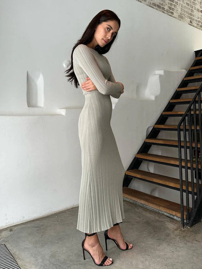 JuliaFashion - 2024 Sexy Knitted Long Dress