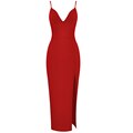 JuliaFashion - 2024 V-Neck Spaghetti Strap Club Celebrity Runway Party Dresses