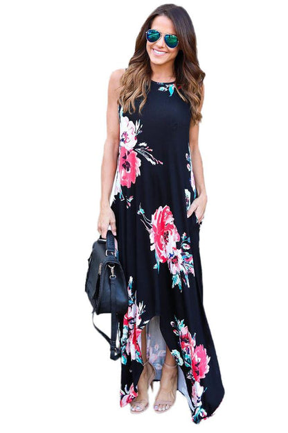 JuliaFashion-Maxi Obsessions Floral Print Boho Dress