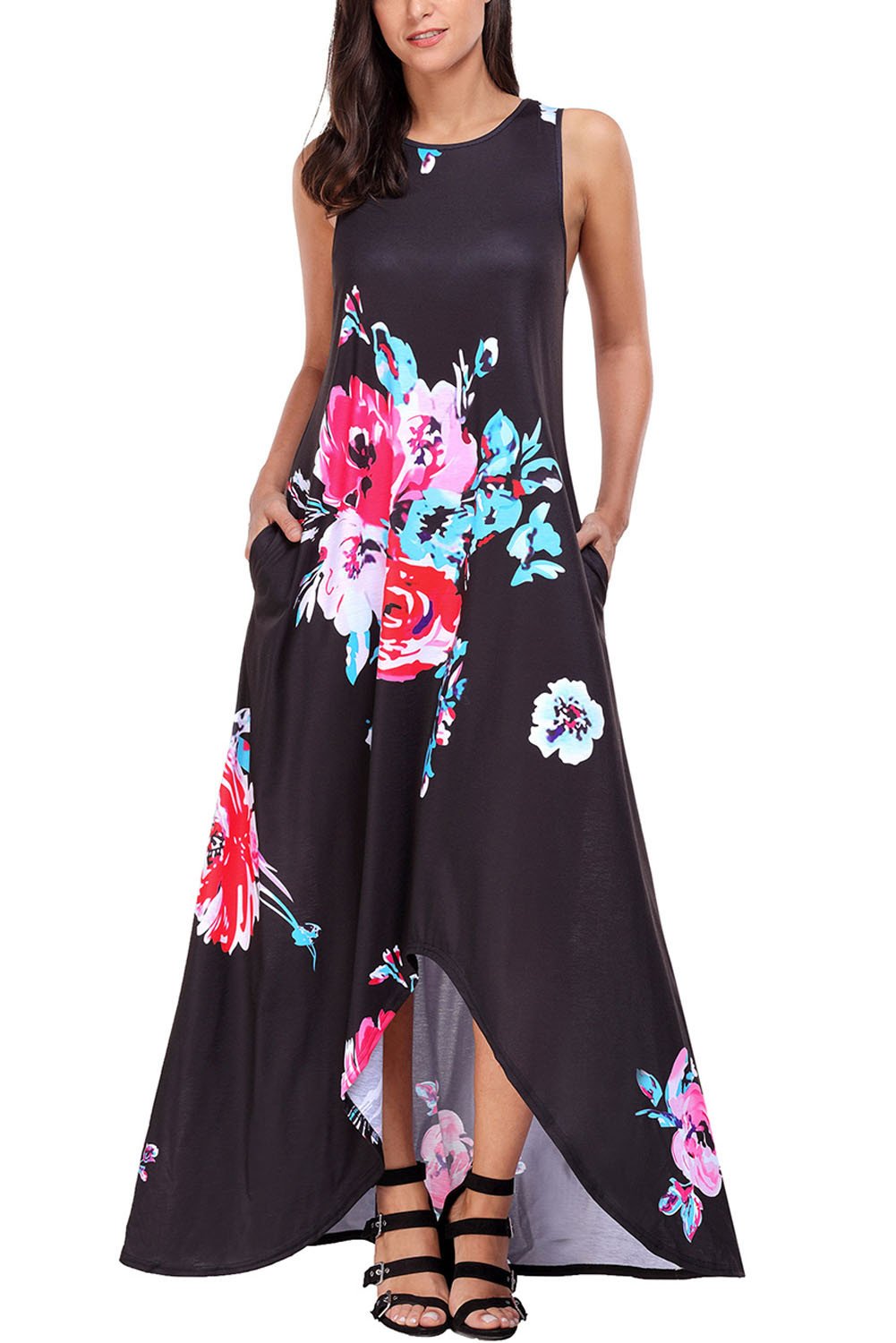 JuliaFashion-Maxi Obsessions Floral Print Boho Dress