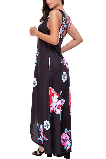 JuliaFashion-Maxi Obsessions Floral Print Boho Dress