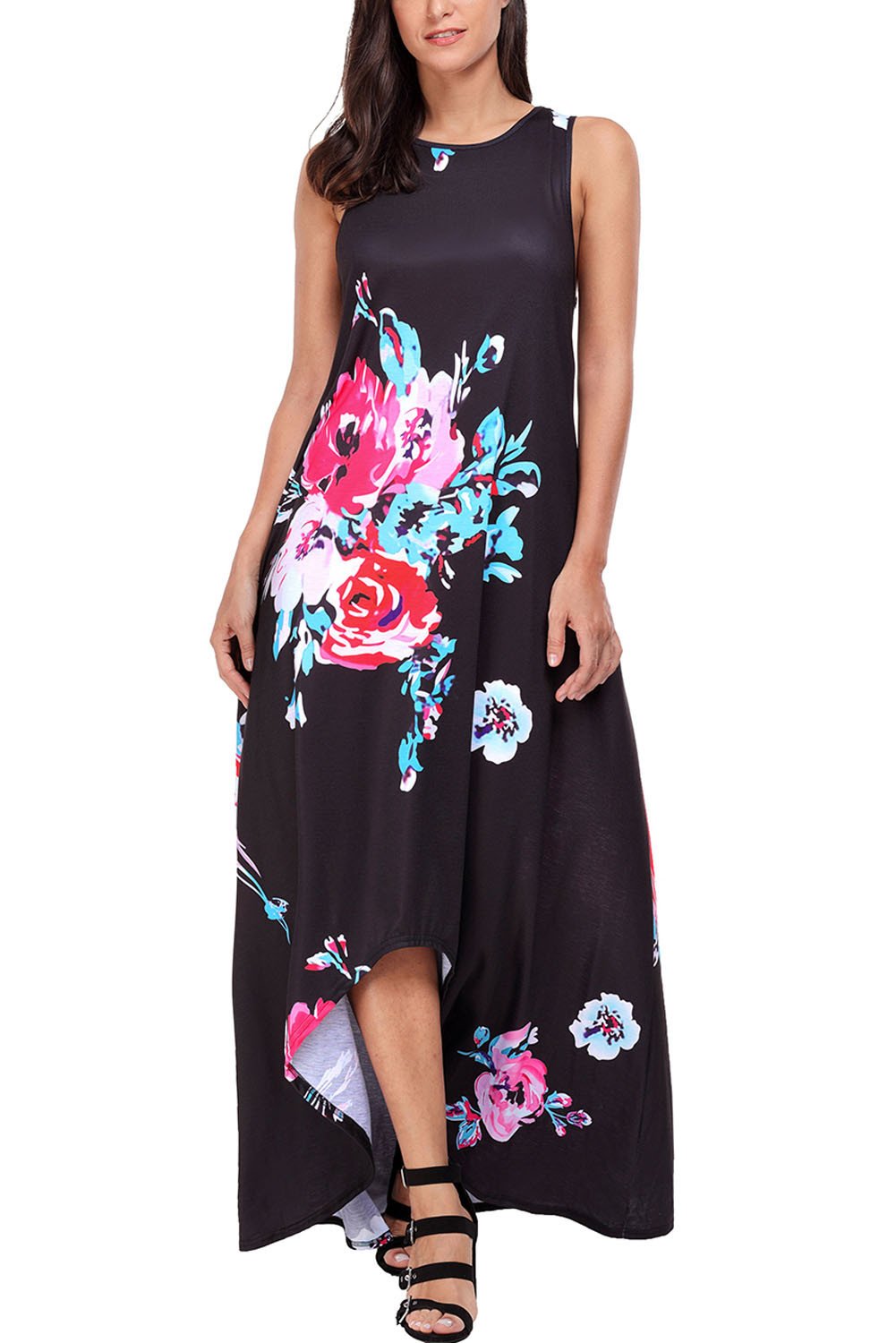 JuliaFashion-Maxi Obsessions Floral Print Boho Dress