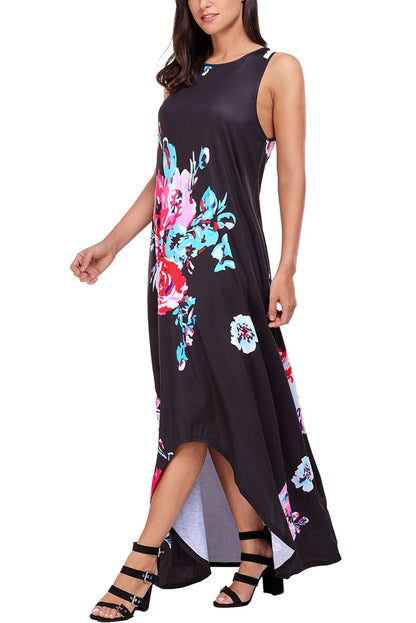 JuliaFashion-Maxi Obsessions Floral Print Boho Dress