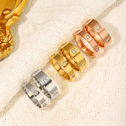 JuliaFashion-Luxury Crystal Charm Gold Color Ring