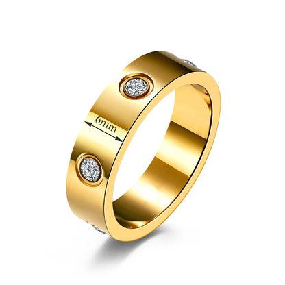 JuliaFashion-Luxury Crystal Charm Gold Color Ring