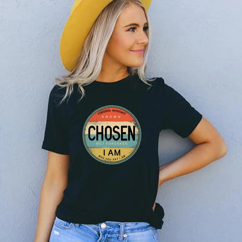 JuliaFashion - 2024 Retro Chosen Christian Tee