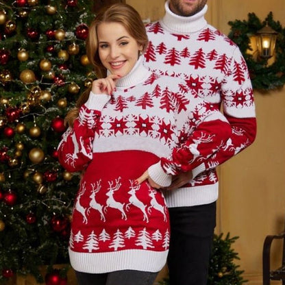 JuliaFashion-Christmas Couples Matching Sweaters 2024 New Year's Pullovers