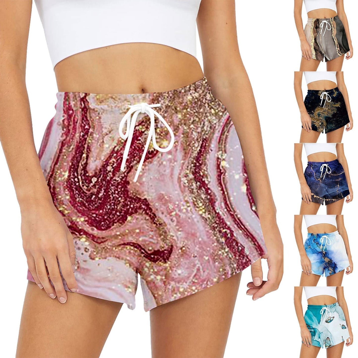 JuliaFashion-Hand-Painted Slim Fit Fashionable Women Shorts