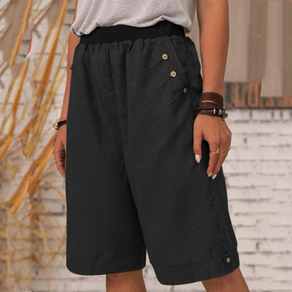 JuliaFashion - 2024 Soft Loose Knee-Length Sweatpants Short