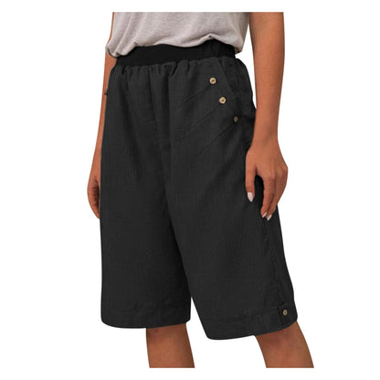 JuliaFashion - 2024 Soft Loose Knee-Length Sweatpants Short