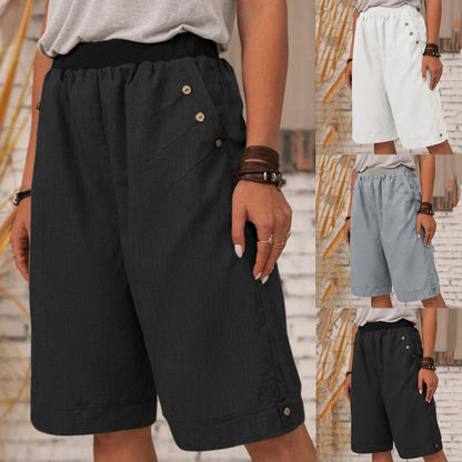 JuliaFashion - 2024 Soft Loose Knee-Length Sweatpants Short
