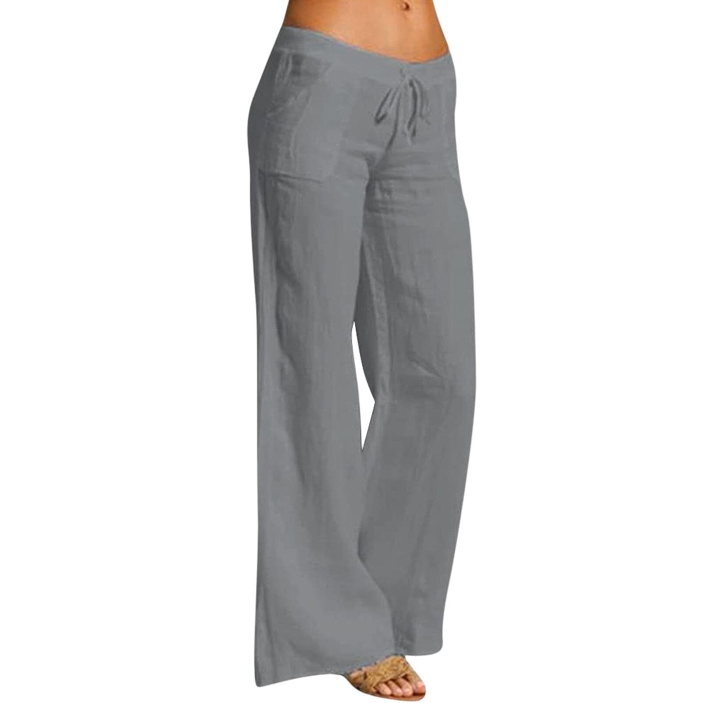 JuliaFashion - 2024Simple Drawstring Summer Straight Trousers