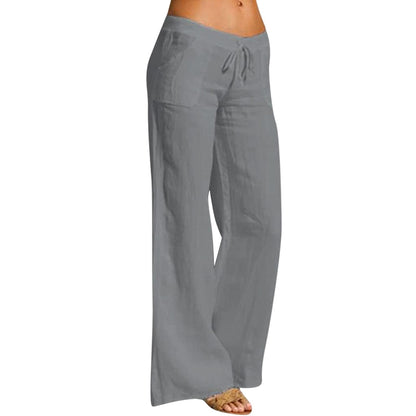 JuliaFashion - 2024Simple Drawstring Summer Straight Trousers