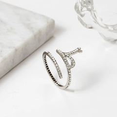 JuliaFashion-Handmade Dainty Gold Plated Crystal Ring