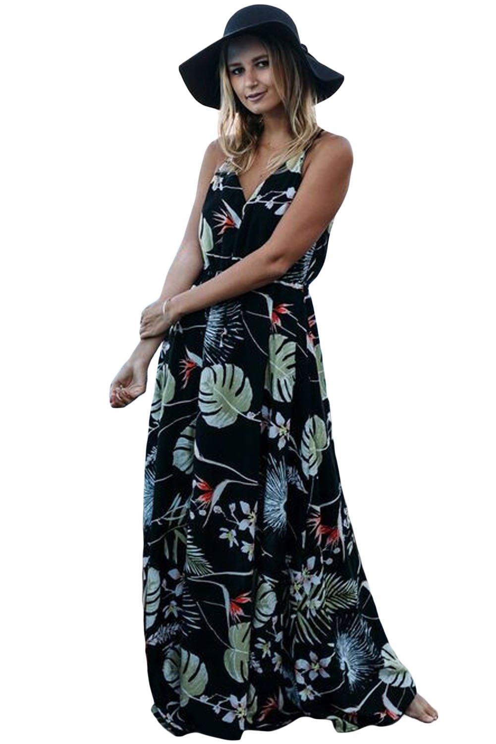 JuliaFashion-Love Me Or Not Floral Maxi Dress