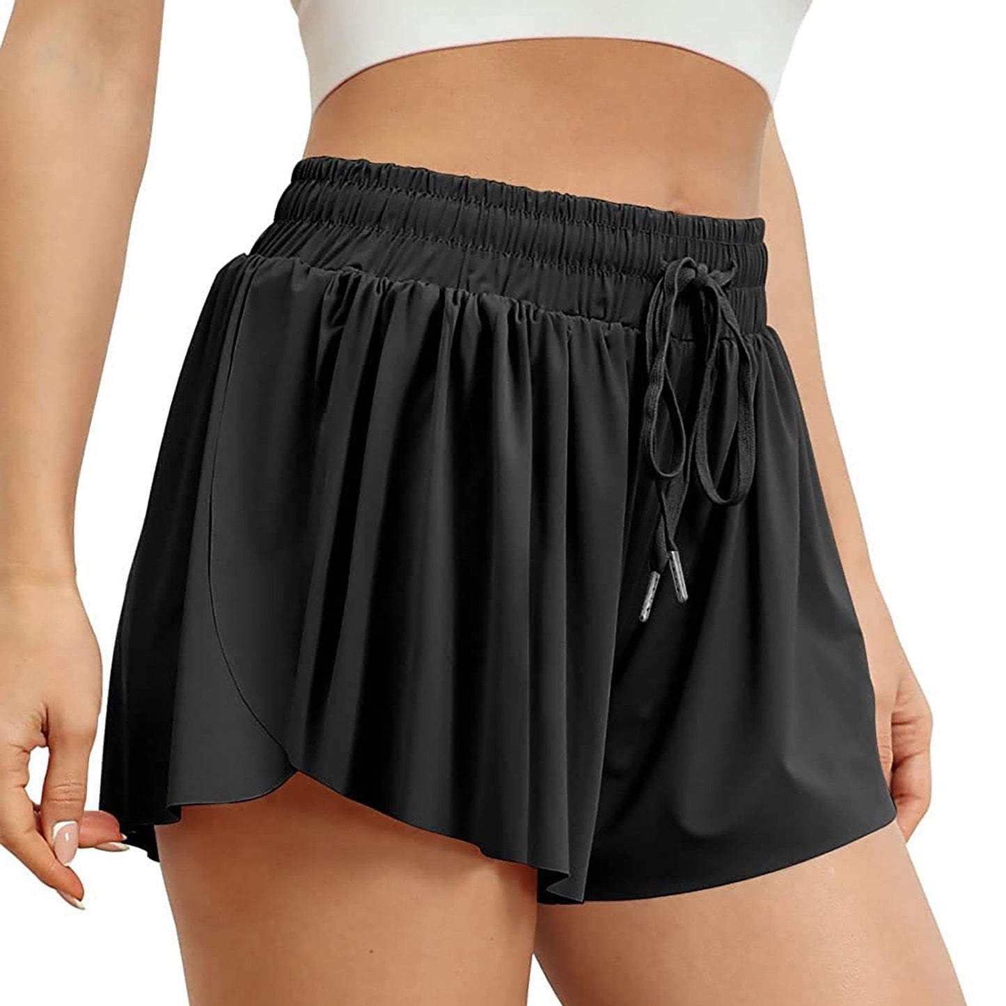 JuliaFashion - 2024 Quick-Drying Elastic Waist Yoga Cycling Shorts