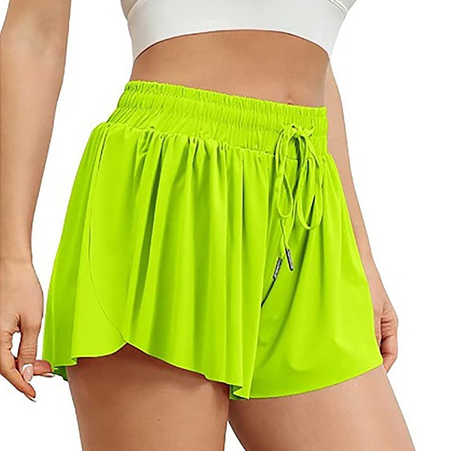 JuliaFashion - 2024 Quick-Drying Elastic Waist Yoga Cycling Shorts