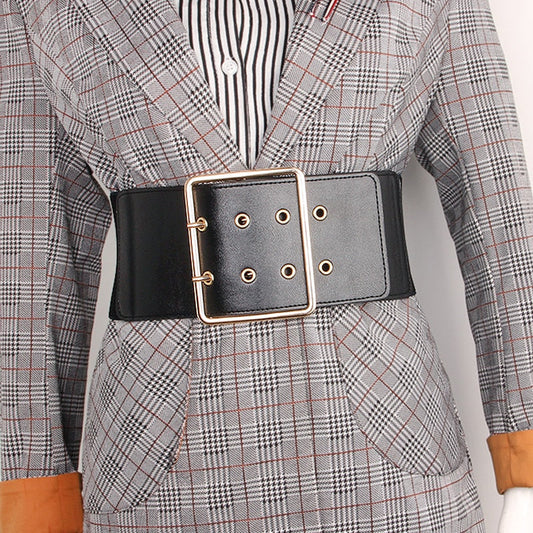 JuliaFashion-Elastic Wide Corset Belt Female Waist Big Belts