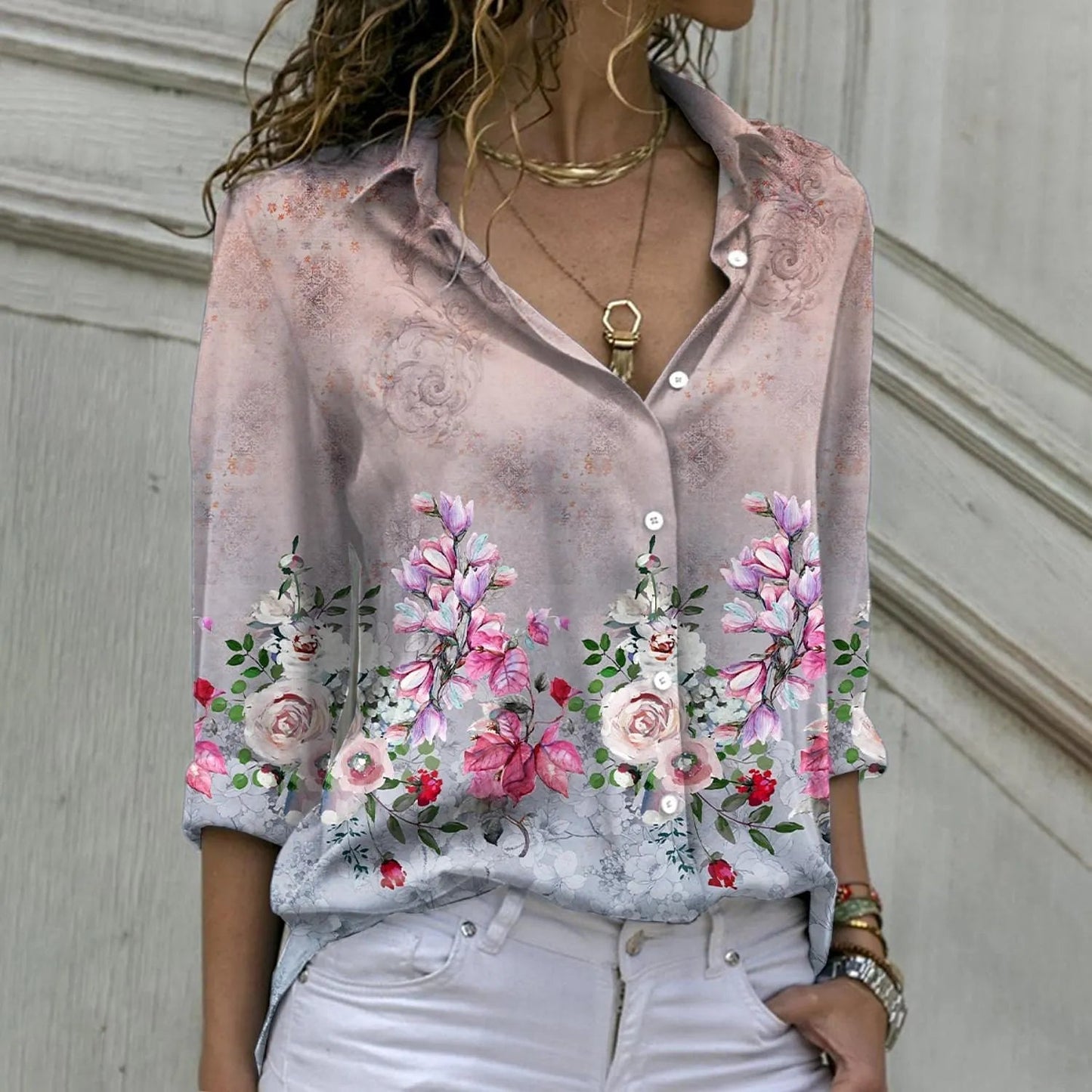 JuliaFashion-Fashion Long Sleeve Blouses