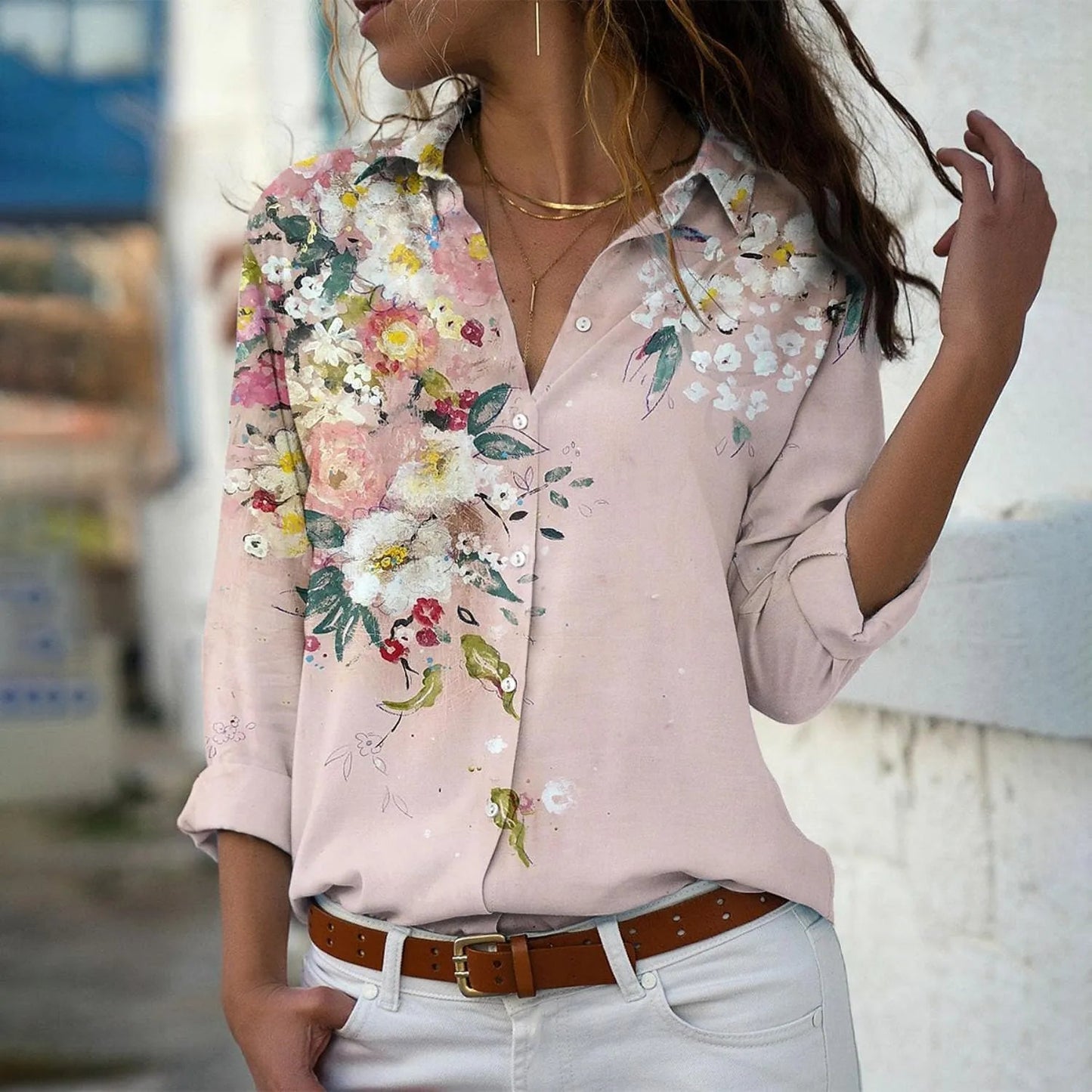 JuliaFashion-Fashion Long Sleeve Blouses