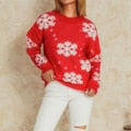 JuliaFashion - 2024 Winter Women's Sweater Knitted Fluffy Loose Casual Christmas Pullovers