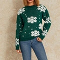 JuliaFashion - 2024 Winter Women's Sweater Knitted Fluffy Loose Casual Christmas Pullovers