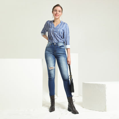 Fashion  Women's Jeans Casual Skinny Leg Pants