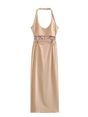 JuliaFashion - Slim Midi Dress with Cut Out Details