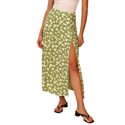 JuliaFashion-Beach Maxi Skirt with High Waist Skirt
