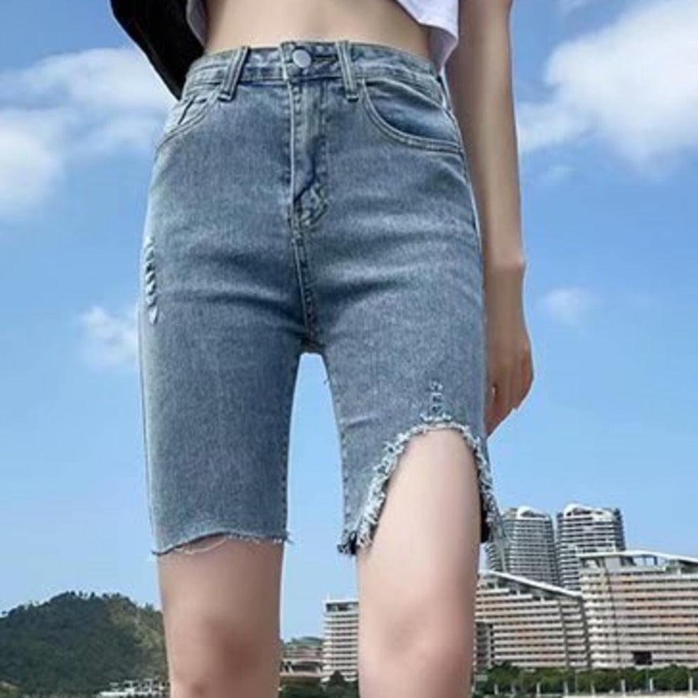 Fashion New Summer Women High Waist Jeans