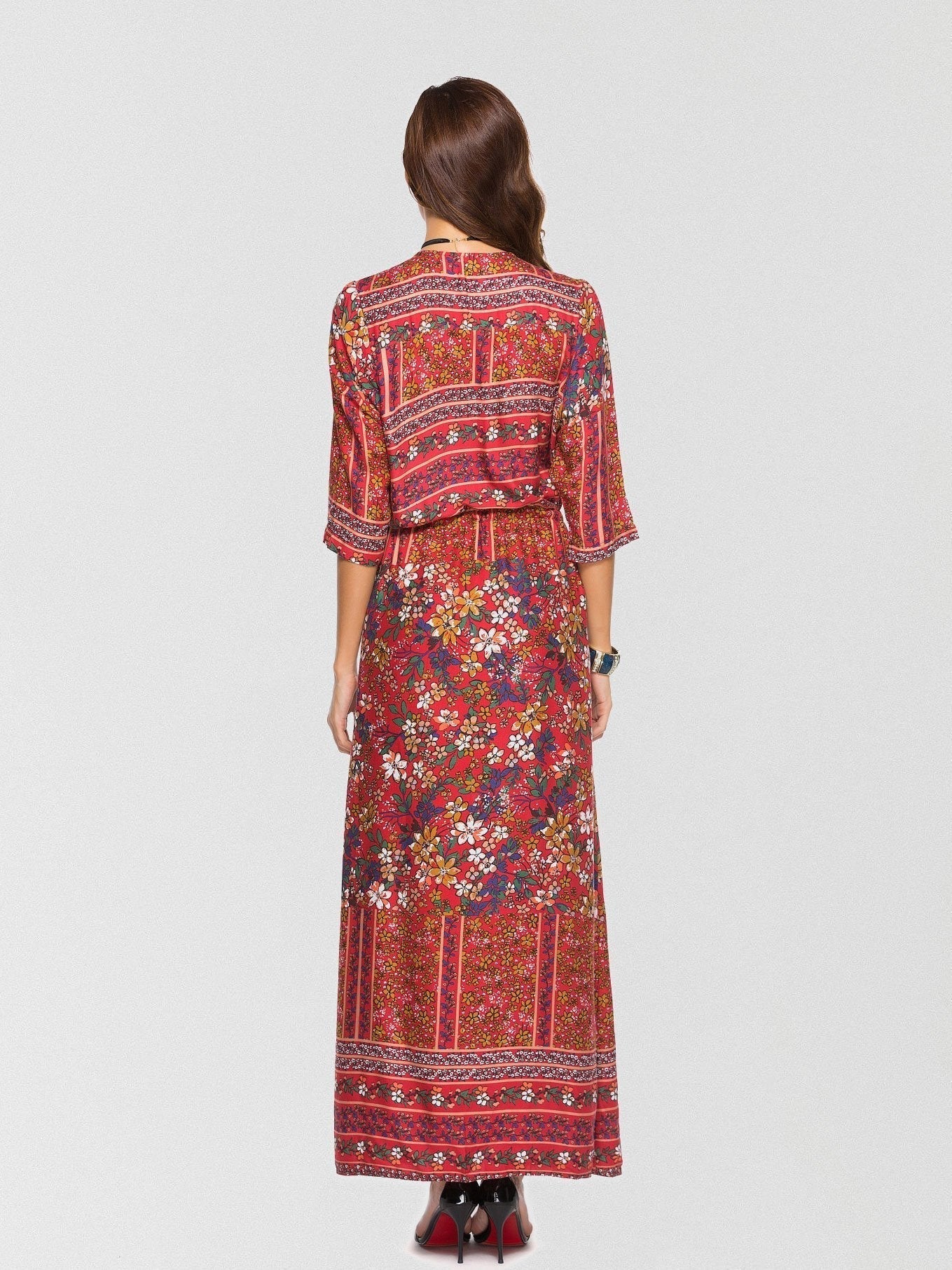 JuliaFashion - 2024Simply Sweet Floral Button Down Maxi Dress